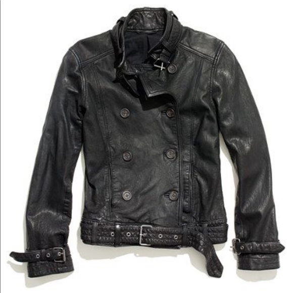 Madewell Belted Leather Bomber